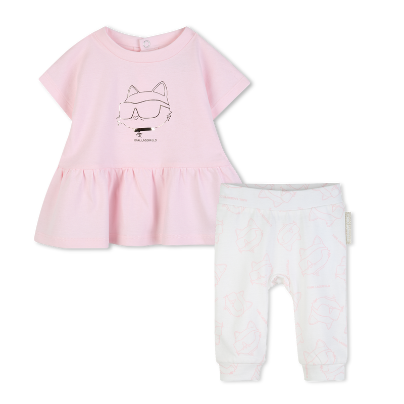 DRESS AND LEGGINGS SET KARL LAGERFELD KIDS 
                        GIRL