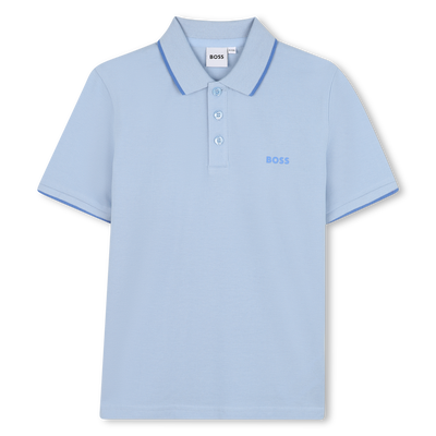 Plain cotton piqu&eacute; polo shirt BOSS BOY