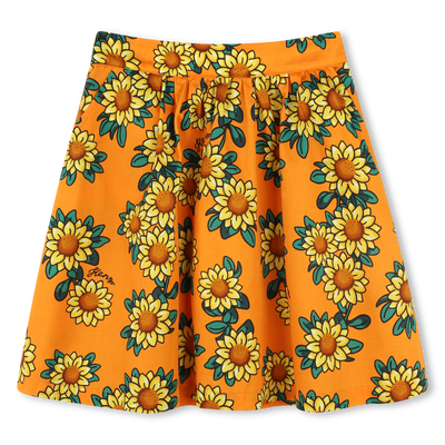 Cotton satin printed skirt KENZO KIDS GIRL