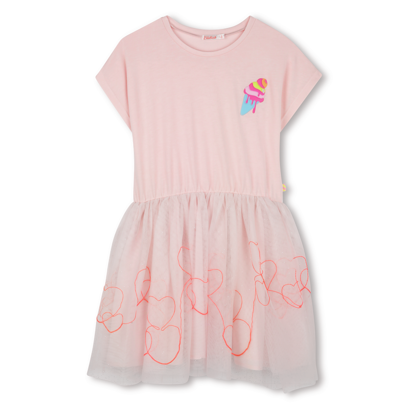 Bimaterial dress BILLIEBLUSH 
                        GIRL
