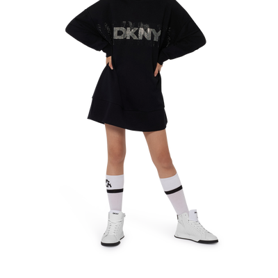 Hooded fleece dress DKNY GIRL