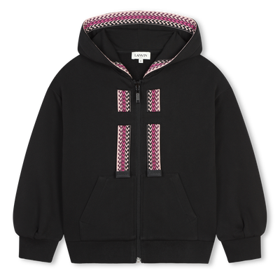 Embroidered zip-up sweatshirt LANVIN GIRL