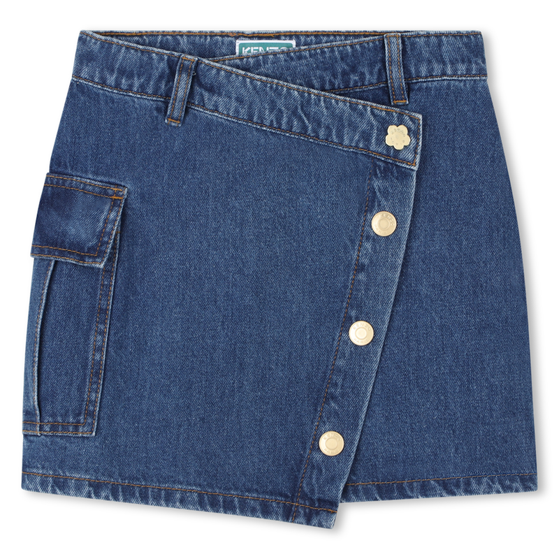 Asymmetrical denim skirt KENZO KIDS 
                        GIRL
