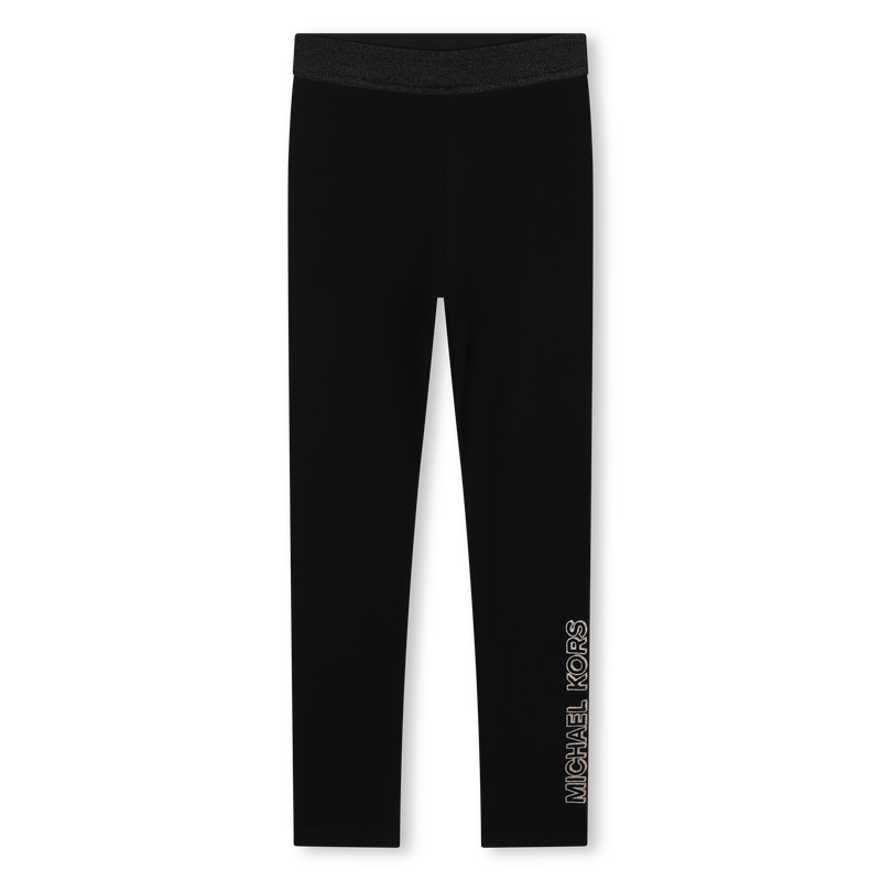 Leggings with glittery logo MICHAEL KORS 
                        GIRL