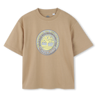 Loose logo-print T-shirt, DARK STONE, hi-res