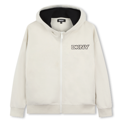 Hooded fleece cardigan DKNY UNISEX
