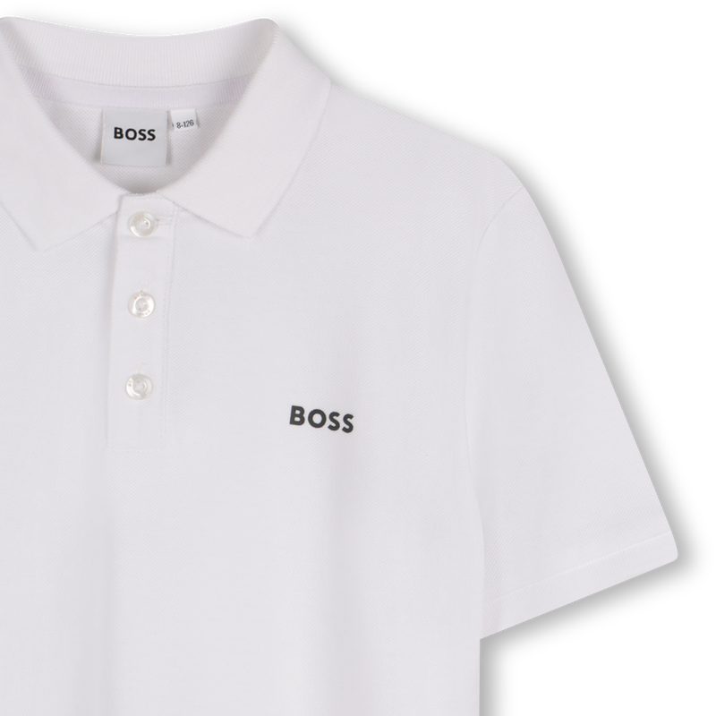 Cotton polo shirt with logo BOSS 
                        BOY