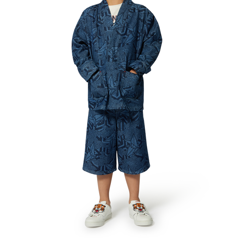 Printed denim jacket KENZO KIDS 
                        UNISEX