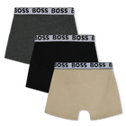 Set of 3 cotton boxer shorts BOSS 
                    BOY