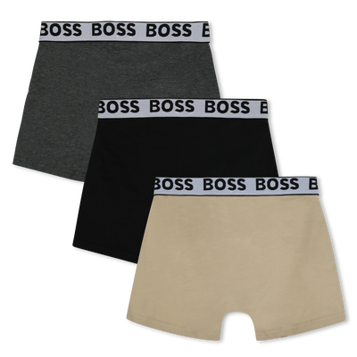 Set of 3 cotton boxer shorts BOSS BOY