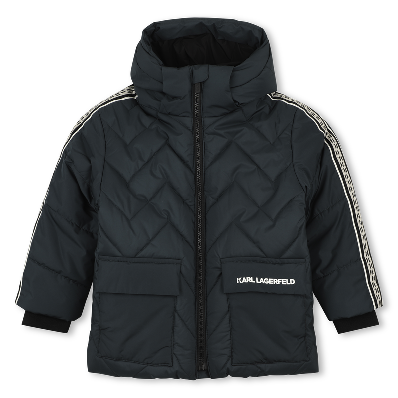 Hooded down jacket KARL LAGERFELD KIDS 
                        BOY