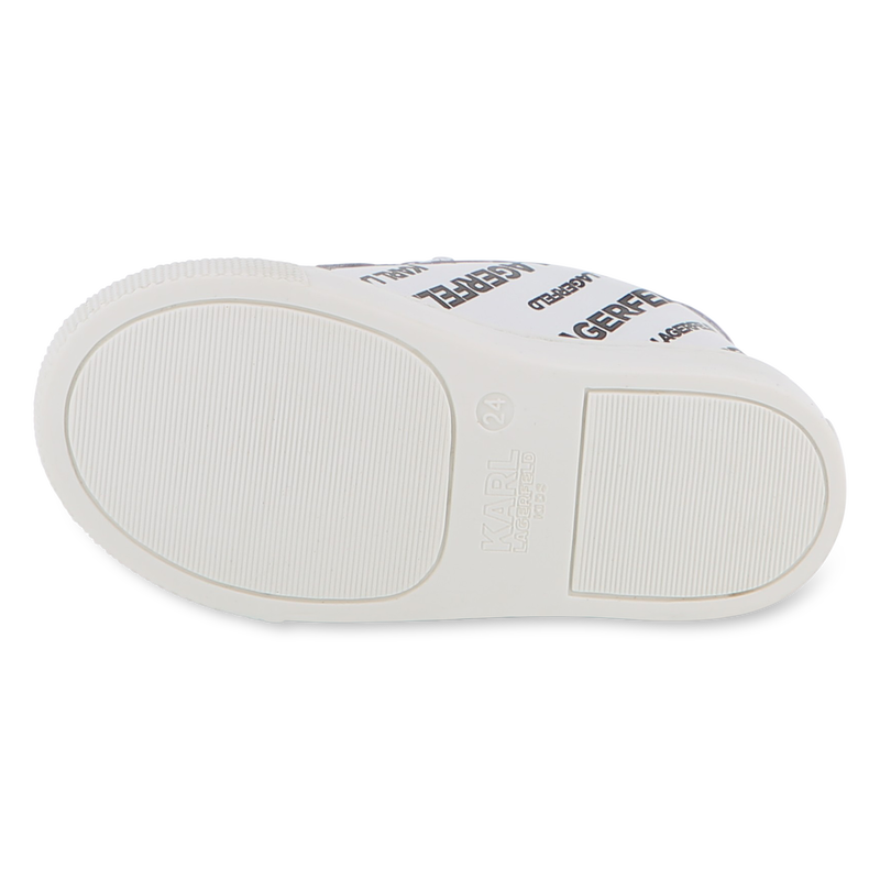 Leather hook-and-loop trainers KARL LAGERFELD KIDS 
                        UNISEX
