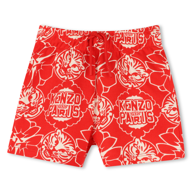 Printed cotton Bermuda shorts KENZO KIDS 
                        BOY
