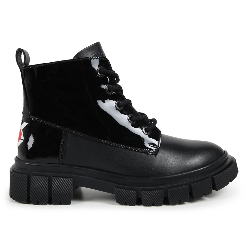 Zip-up leather ankle boots DKNY 
                        GIRL