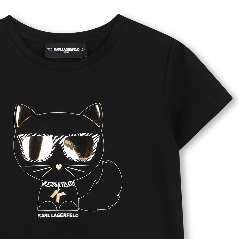 T-SHIRT ILLUSTRATION CHOUPETTE KARL LAGERFELD KIDS 
                        GIRL