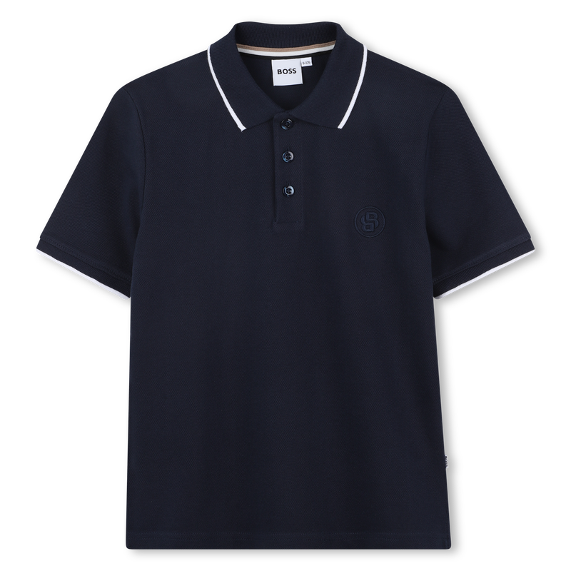 Straight cotton polo shirt BOSS 
                        BOY