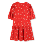 Dress with short puffed sleeves KENZO KIDS 
                    GIRL