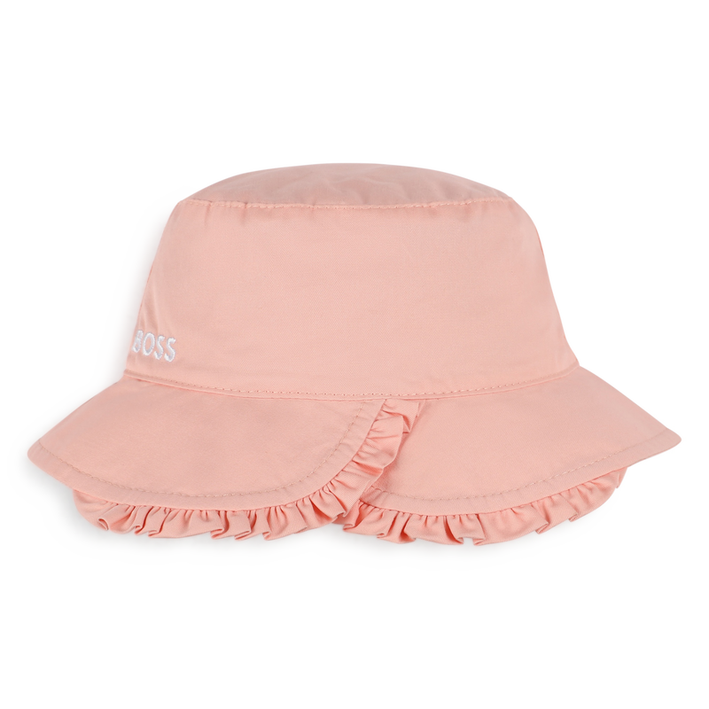 Frilled cotton bucket hat BOSS 
                        GIRL