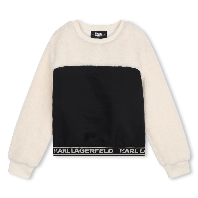 Bi-material sweatshirt KARL LAGERFELD KIDS 
                        GIRL