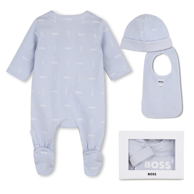 PAJAMA SET + BIB + BEANIE BOSS BOY