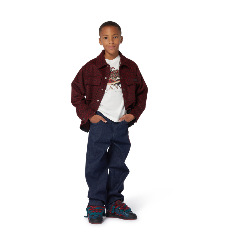 Printed Fleece Shirt Jacket LANVIN 
                        BOY