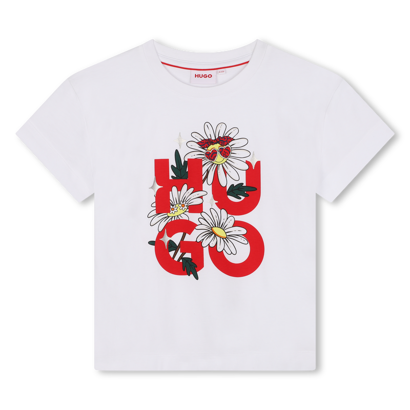 Novelty Patch T-Shirt HUGO 
                        GIRL