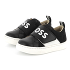 Leather hook-and-loop trainers BOSS 
                    BOY