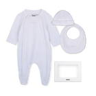Pyjama set, hat, and bib, PALE BLUE, hi-res