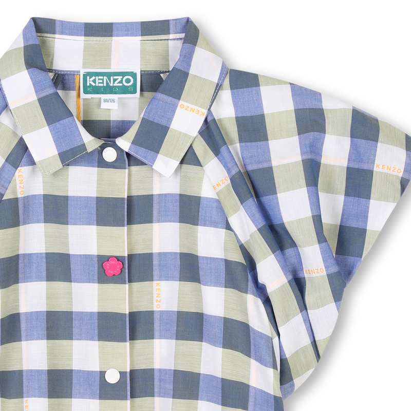 Short-sleeved cotton blouse KENZO KIDS 
                        GIRL