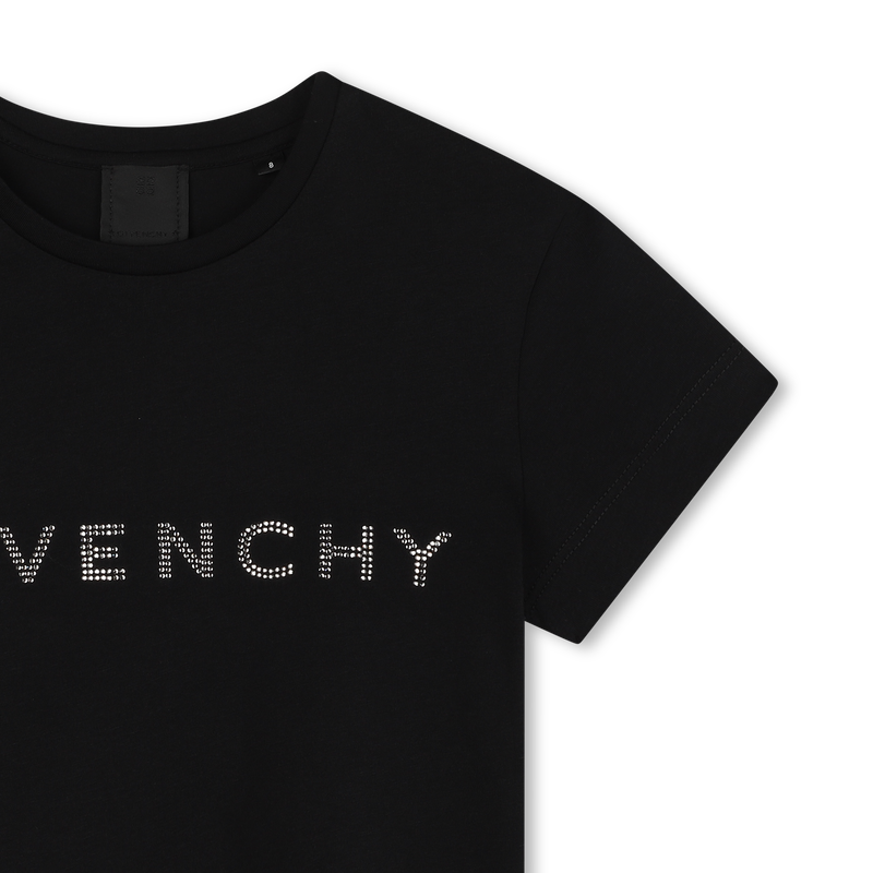 Diamanté Cotton T-Shirt GIVENCHY 
                        GIRL