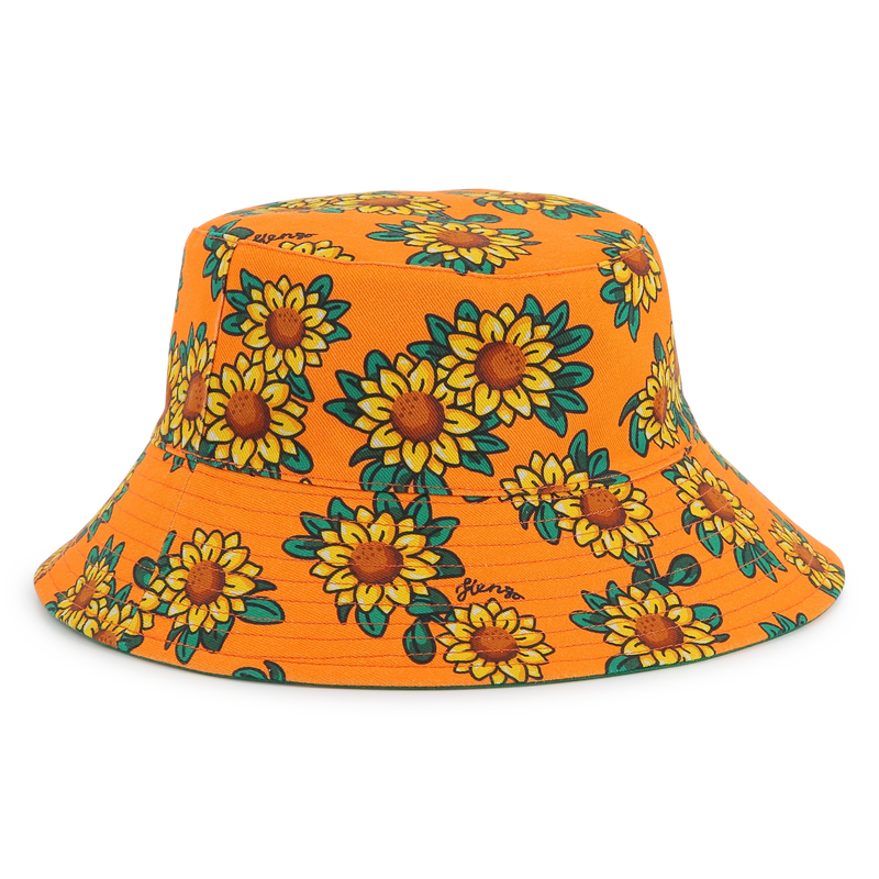 Reversible cotton bucket hat KENZO KIDS 
                        UNISEX