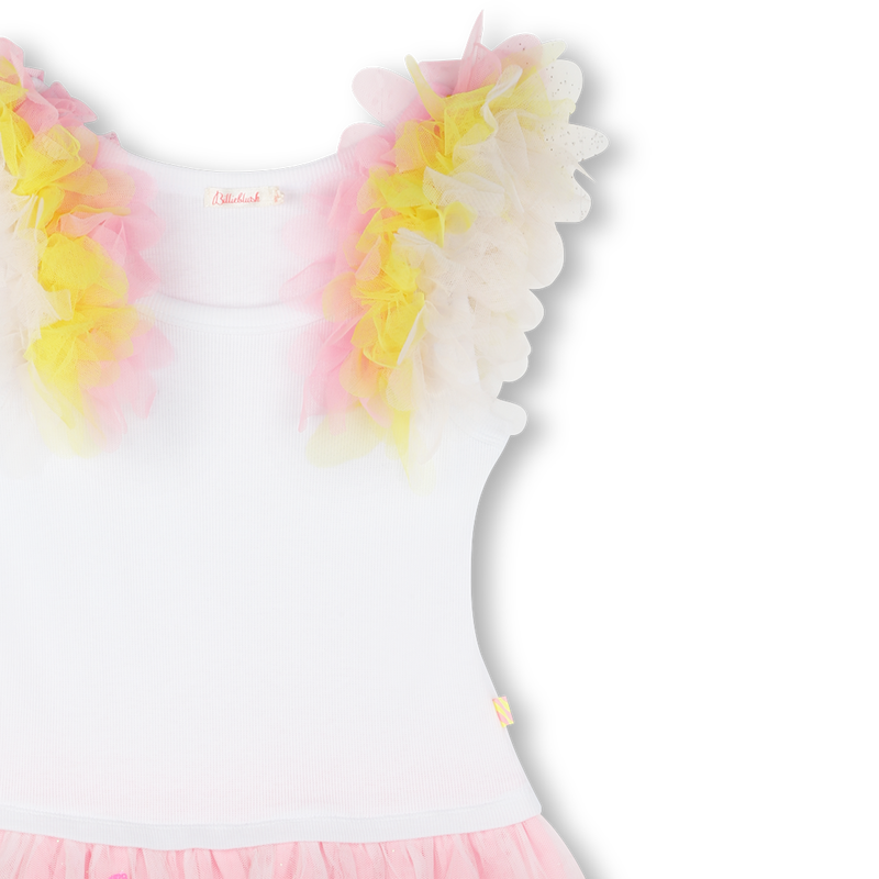 Strappy dual-fabric dress BILLIEBLUSH 
                        GIRL