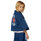 Embroidered denim jacket KENZO KIDS 
                    GIRL