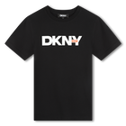 Short-sleeved cotton T-shirt, BLACK, hi-res