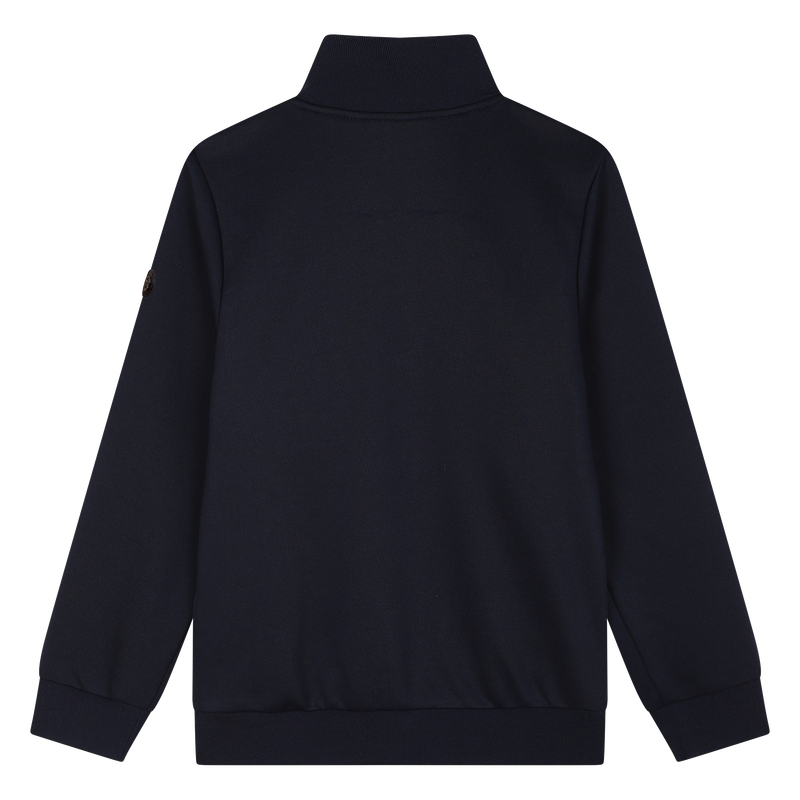 Bi-material zip-up cardigan BOSS 
                        BOY